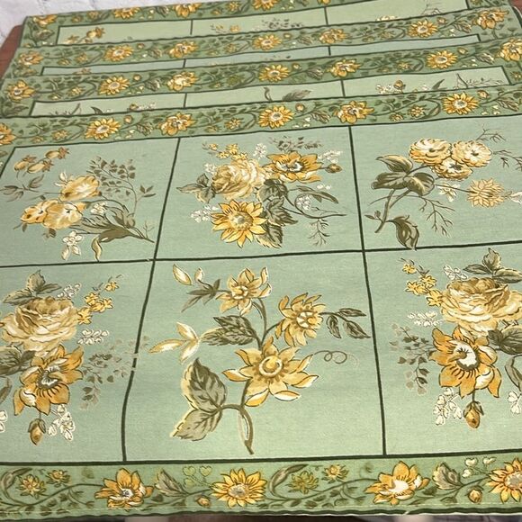 APRIL CORNELL 2000 set of 4 cotton, green and yellow - Picture 3 of 7